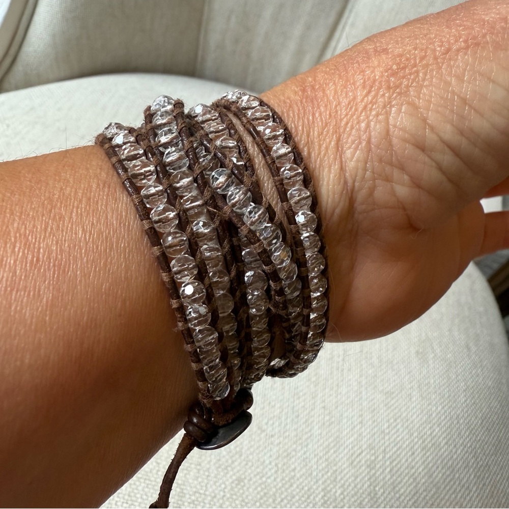 Chan Luu Elegant Brown Beaded Wrap Bracelet - Picture 3 of 16